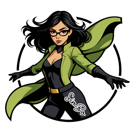 logo simbo mit superheldin